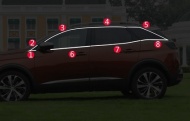 

Хромированные молдинги на окна (верх+низ) для Peugeot 3008 2017, 3008