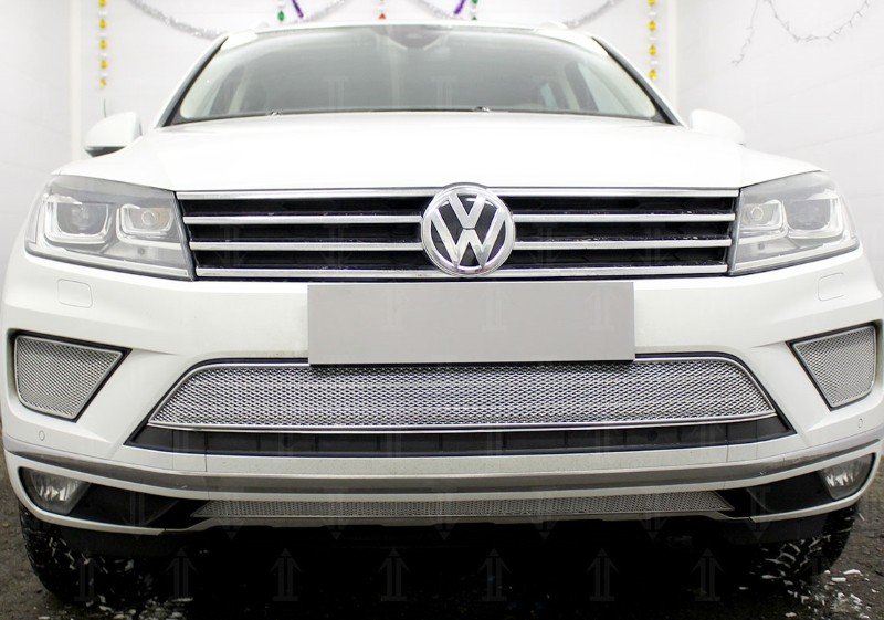 

Защита радиатора Premium, хром, центральная Allest для VW TOUAREG (2014-2018), Touareg