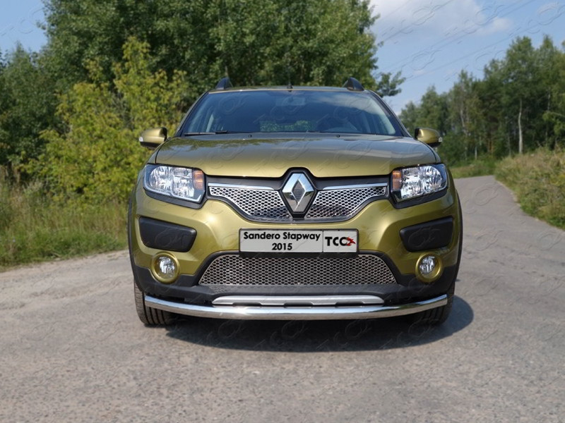 

Защита передняя нижняя 60,3 мм Компания ТСС RENSANST15-02 Renault Sandero Stepway 2014 - 2018, Sandero