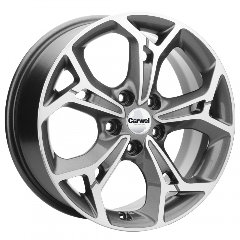 

Диск колесный Carwel Синтур 1702 7xR17 5x114,3 ET39 ЦО60,1 серый с полированной лицевой частью 95947