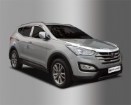 

Дефлектор капота (хром) для Hyundai Santa Fe 2012 - 2018, Santa Fe