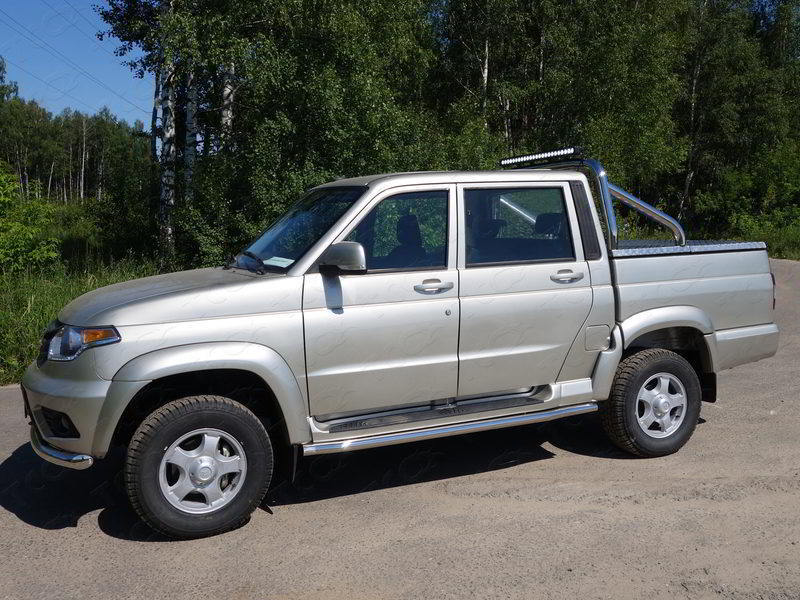 

Защита кузова со светодиодной фарой ТСС UAZPIC2016-10 для UAZ Patriot 2014 -, Patriot