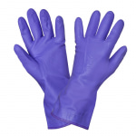 Перчатки ПВХ хозяйственные с подкладкой (L), фиолетовые Airline AWG-HW-11