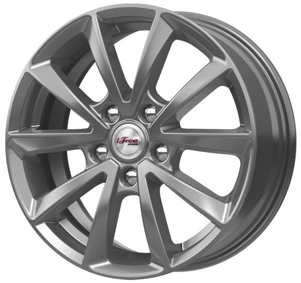 

Диск колесный iFree Скайрим 6.5xR16 5x114.3 ET48 ЦО67.1 серый темный глянцевый 606505