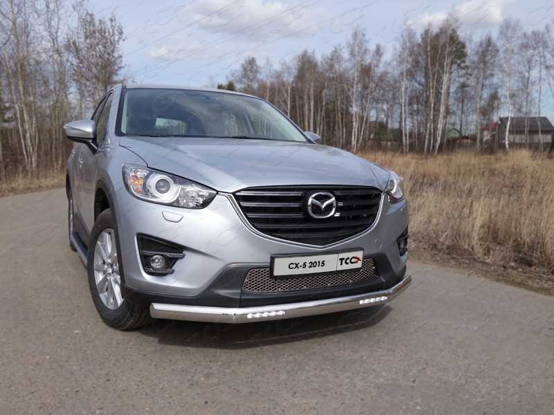 

Защита передняя нижняя с ходовыми огнями (овальная) TCC MAZCX515-05 Mazda CX-5 2015-2016, CX-5