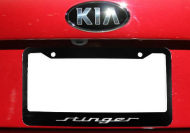 Рамка номерного знака (черный) с нижним лого для KIA Stinger 2018 -