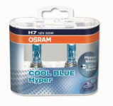 Лампа галогенная OSRAM 5000K  H7 Cool Blue Hyper Plus, 12V 55 W, 2 шт