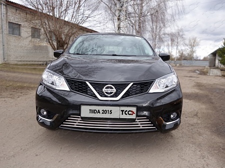 

Решетка радиатора нижняя 16 мм ТСС для Nissan Tiida C13R 2015 -, Tiida