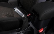 Рукоятка рычага стояночного тормоза Серебристый металл + кожа для Mitsubishi ASX (2013 - 2012)