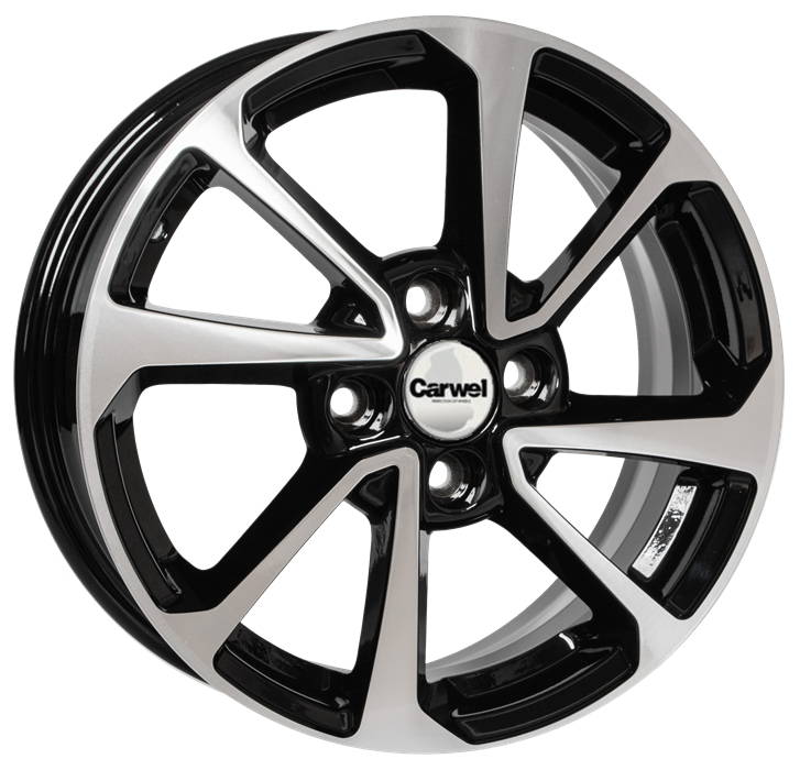 

Диск колесный Carwel Ессей 105 6xR15 4x100 ET50 ЦО60,1 черный с полированной лицевой частью 36483