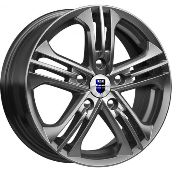 

Диск колесный K&K Trinity 6,5xR16 5x114,3 ET45 ЦО60,1 серый тёмный глянцевый r73370