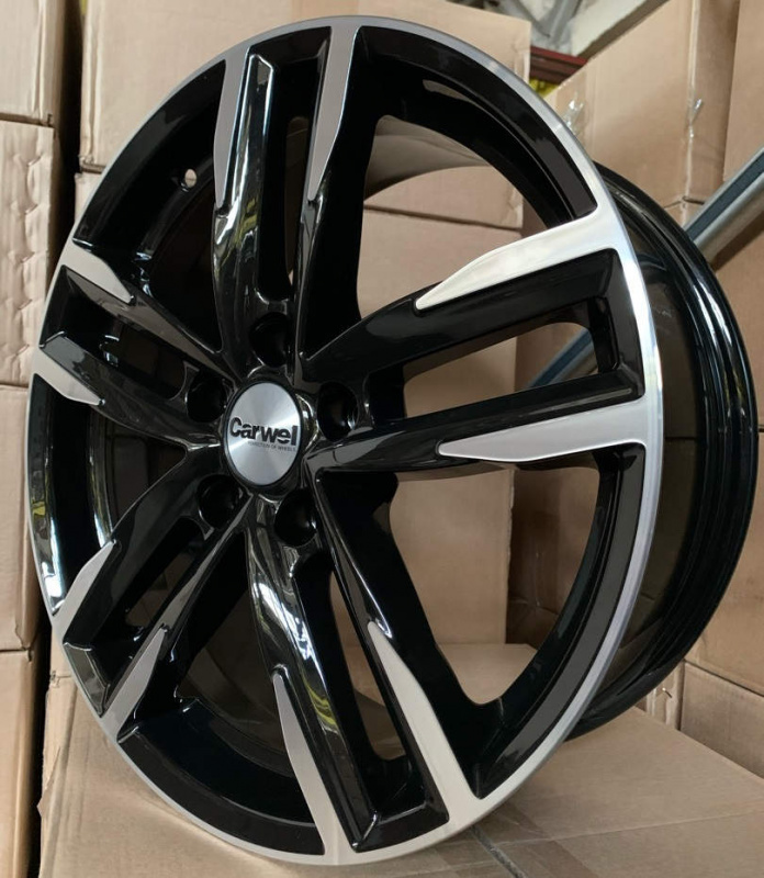 

Диск колесный Carwel Лемно 213 7xR17 5x112 ET43 ЦО57.1 чёрный с полированной лицевой частью 098479