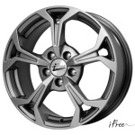 

Диск колесный iFree Эрнесто 6,5xR15 5x108 ET43 ЦО67,1 серый темный глянцевый 205505