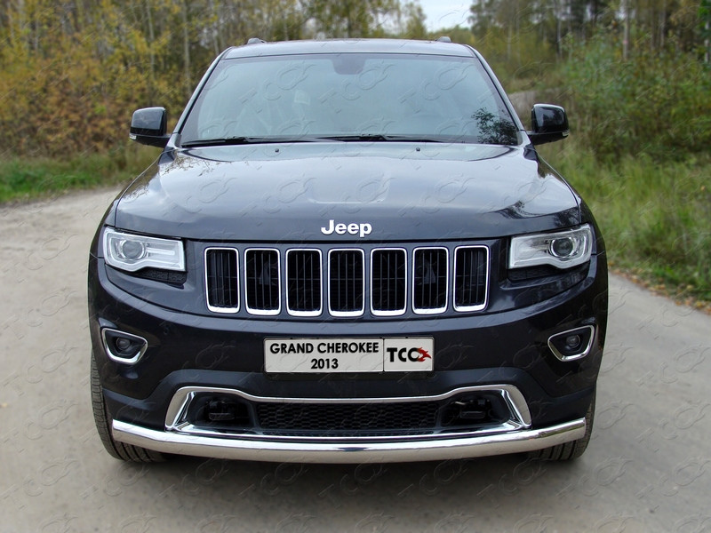 

Защита передняя (овальная длинная) 75х42 мм Компания ТСС GRCHER13-04 Jeep Grand Cherokee 2013 - 2017, Grand Cherokee