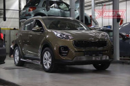 

Решетка в бампер 10 мм - хромированные заглушки Souz-96 KISP.97.2967 KIA Sportage (4G) 2016, Sportage