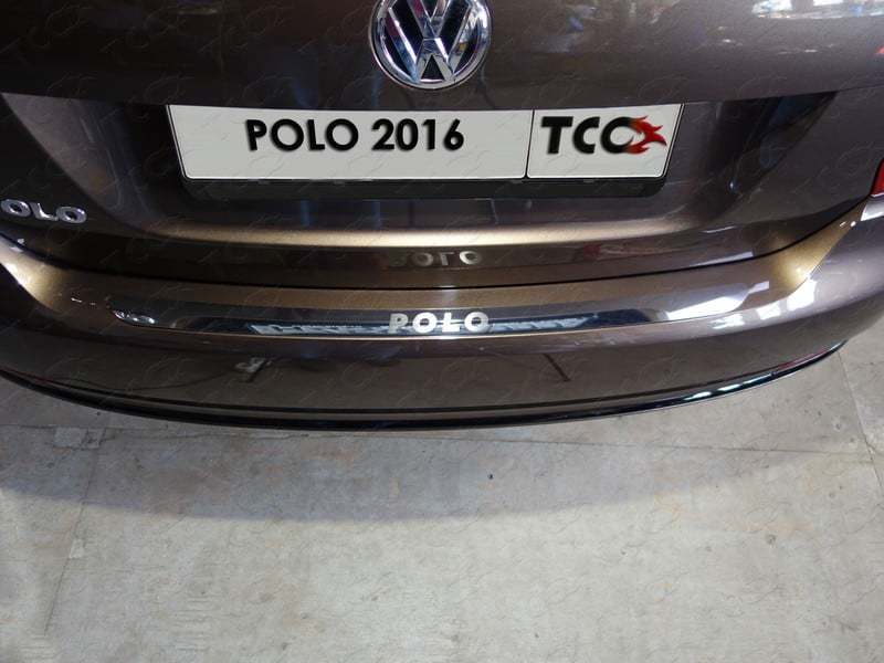 

Накладка на задний бампер (лист зеркальный надпись Polo) ТСС VWPOLO16-14 для VOLKSWAGEN Passat (2011-2015)-, Passat