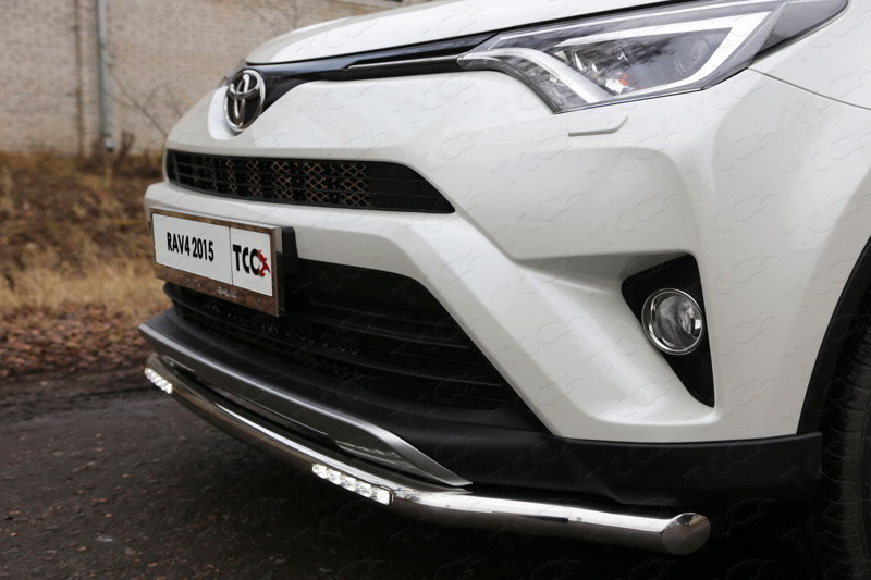 

Защита передняя нижняя (с ДХО) 60,3 мм ТСС TOYRAV15-21 для Toyota RAV4 2015-, RAV4