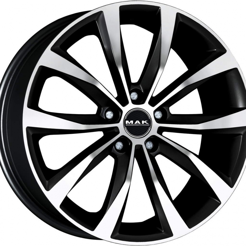 

Диск колесный MAK Wolf 6.5xR16 5x105 ET39 ЦО56.6 чёрный глянцевый с полированной лицевой частью F6560WFBM39DF