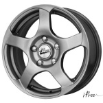 

Диск колесный iFree Коперник 6,5xR15 5x114,3 ET45 ЦО67,1 серый темный глянцевый 135511