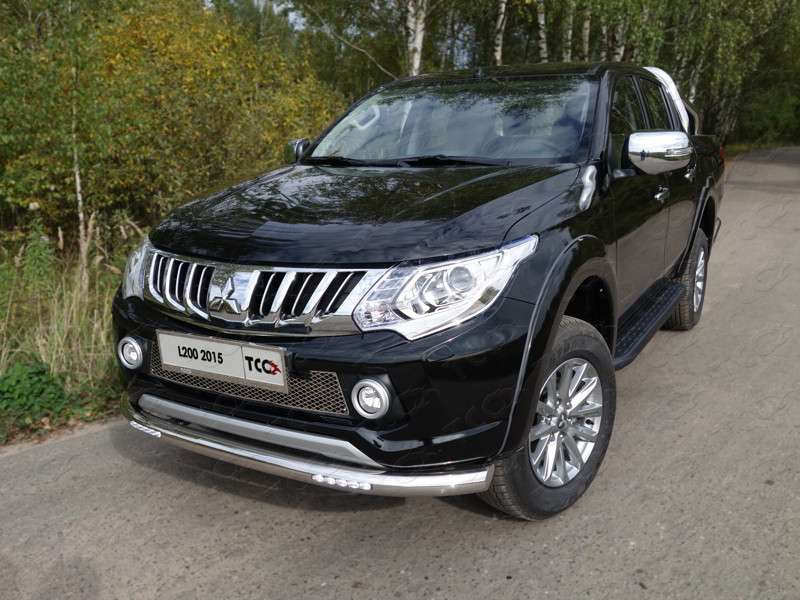 

Защита передняя нижняя (с ДХО) 76,1 мм Компания ТСС MITL20015-05 Mitsubishi L200 2015 - 2018, L200