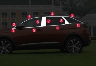 

Хромированные молдинги на окна для Peugeot 3008 2017, 3008