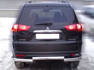 

Защита заднего бампера d-76 Технотек MPS14 3 Mitsubishi Pajero Sport (2G) рест. 2013, Pajero Sport