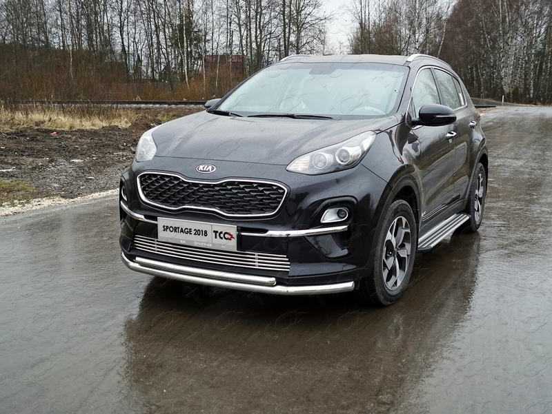 

Защита передняя нижняя (двойная) TCC KIASPORT18-24 Kia Sportage 2018-, Sportage