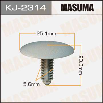 

Клипса автомобильная (автокрепеж) салонная серая, 1 шт., Masuma KJ-2314