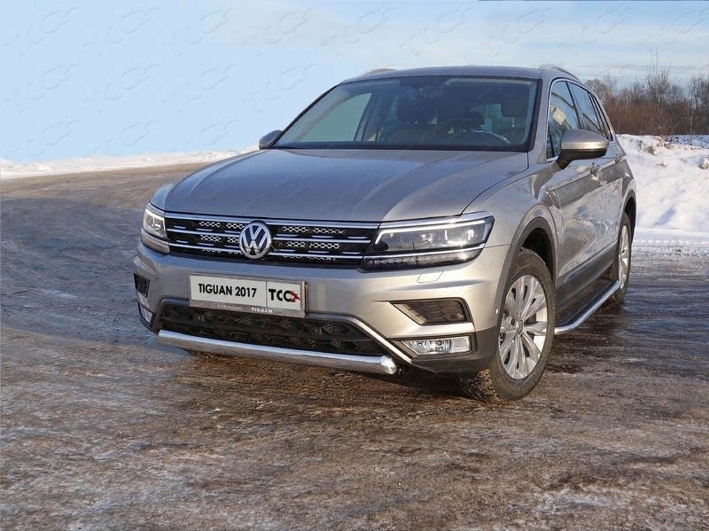 

Передняя защита (овальная,короткая,пакет Offroad) VWTIGOFR17-18 для Volkswagen Tiguan 2017-, Tiguan