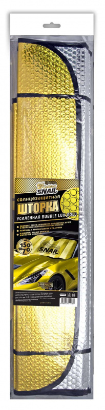 

Шторка солнцезащитная усиленная Bubble Lux Gold  Golden Snail GS 9038