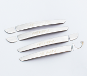 Металлические накладки на ручки дверей (пластины) для Hyundai Solaris 2017 -