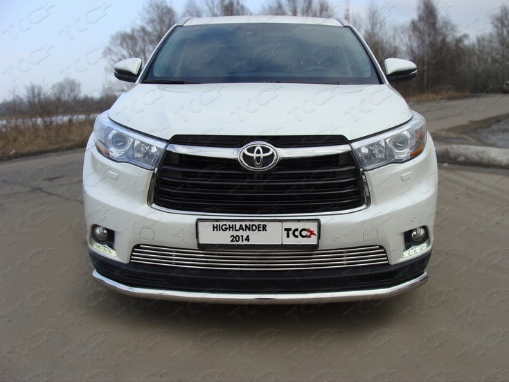 

Решетка радиатора 16 мм Компания ТСС TOYHIGHL14-04 Toyota Highlander 2014 - 2016, Highlander