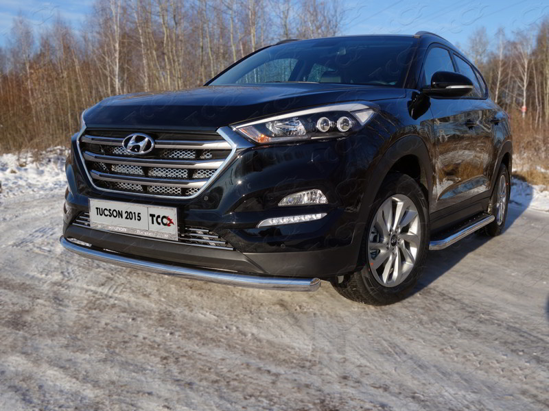 

Защита передняя (диаметр 60 мм) TCC HYUNTUC15-26 для Hyundai Tucson (2015 - по н.в. ), Tucson