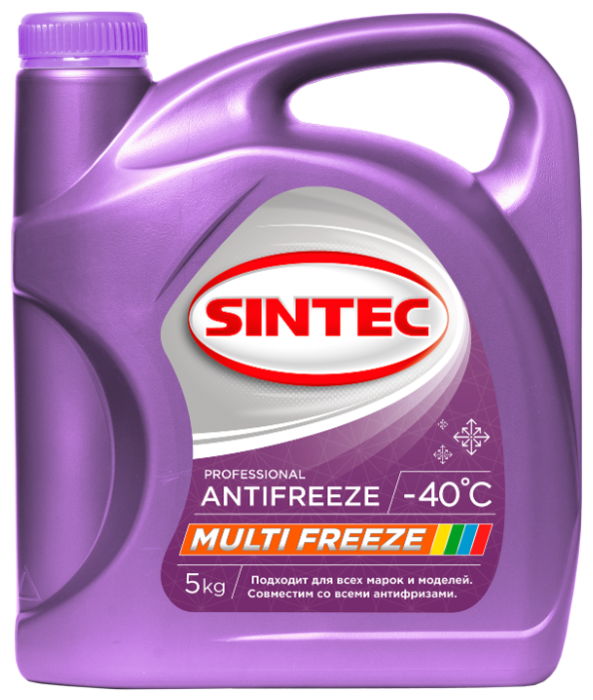 

Антифриз Miltifreeze (бесцветный, 5 кг.) Sintec 800534, Фиолетовый