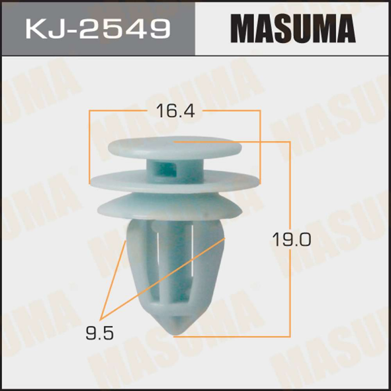 

Клипса автомобильная (автокрепеж), 1 шт., Masuma KJ-2549