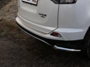 Накладки на задний бампер (лист шлифованный) ТСС TOYRAV15-07 для Toyota RAV4 2015-
